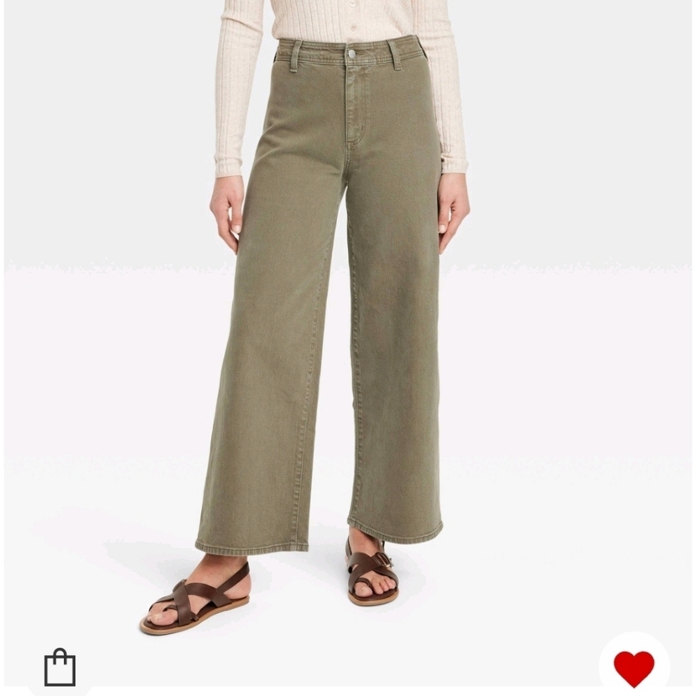 Universal Thread Jeans High-Rise Sailor Wide Leg Ankle Jeans Women's